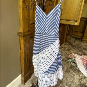 Parker Blue and White Striped Dress
